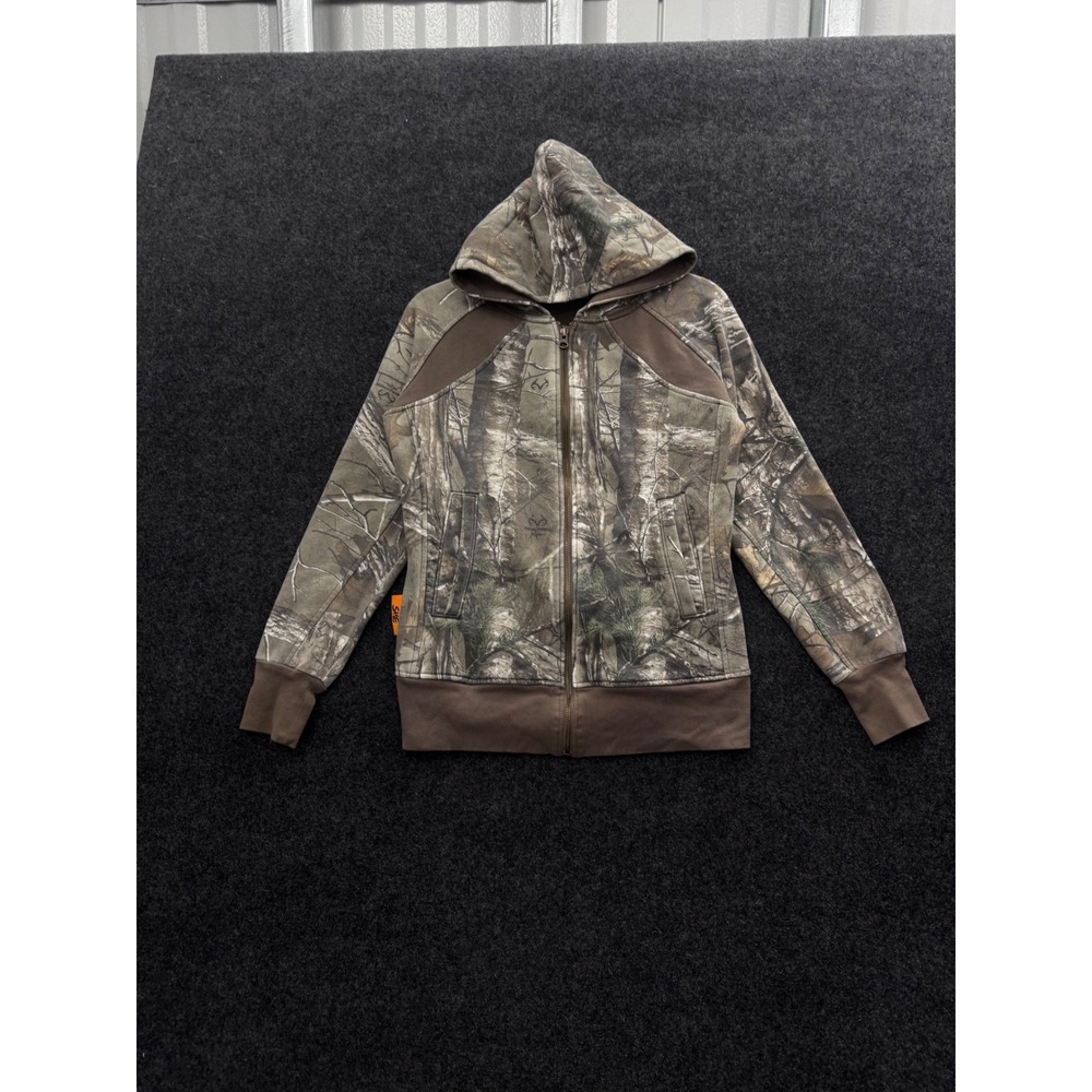 SHE Outdoor Womens Realtree Camo Full Zip Hunting Hoodie Brown Small